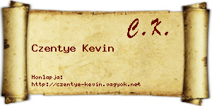 Czentye Kevin névjegykártya